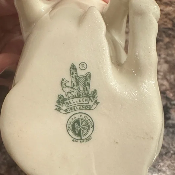 Belleek Porcelain Pig Figurine - Picture 4 of 4